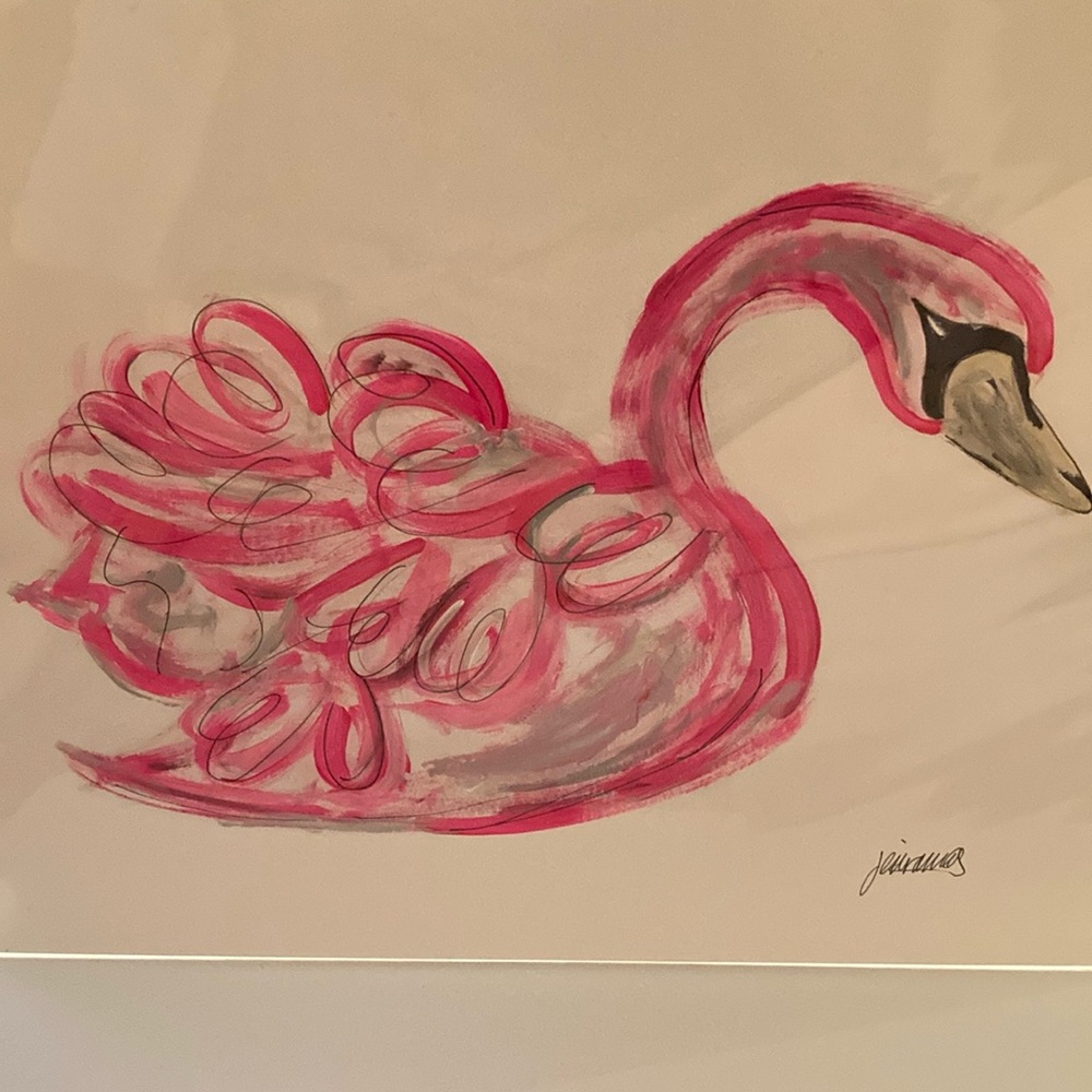 Jen Ramos Pink Swan 6 Painting